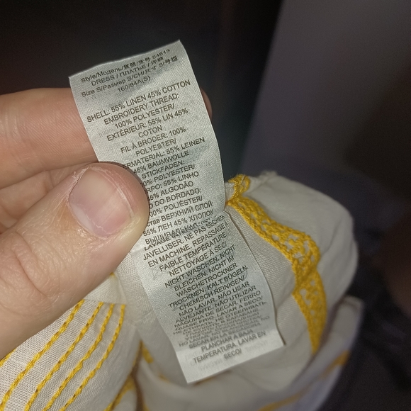 🆕️Tory Burch "Embroidered Ruffle Sleeveless dress" Linen mini - Picture 14 of 14